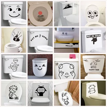 

Creative Toilet Stickers For Home Decoration Waterproof Vinyl Mural Art Diy 3d View Wall Decals Smile Face Cat Put Me Down