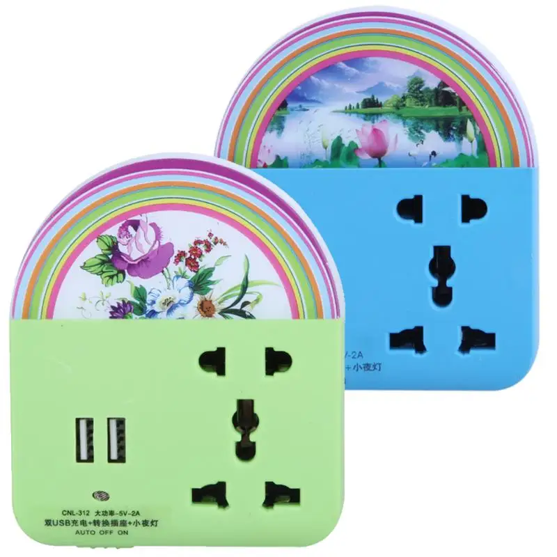 

Multi Function 3 In 1 Dual USB Charger 110-220v with Universal Adaptor Socket Outlets