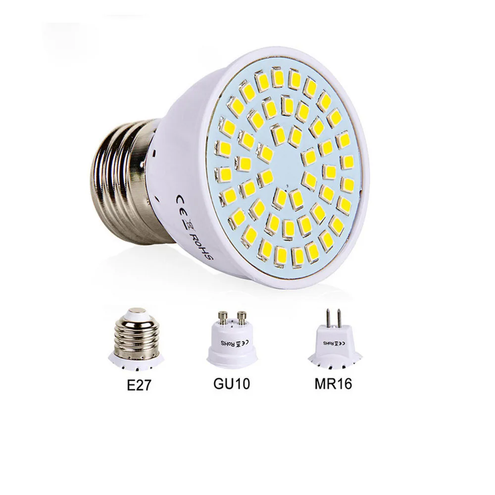 E27 E14 MR16 GU10 светодиодный лампы 48 60 80 светодиодный s лампы 2835 SMD светодиодный лампы AC220V