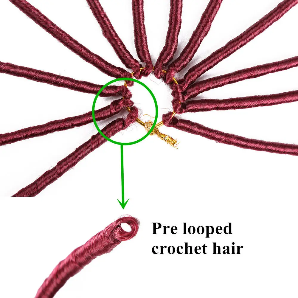 Snoilite 20inch faux locs crochet hair braids synthetic crochet braiding hair for black women 20Stands/Pcs Soft bundle hair