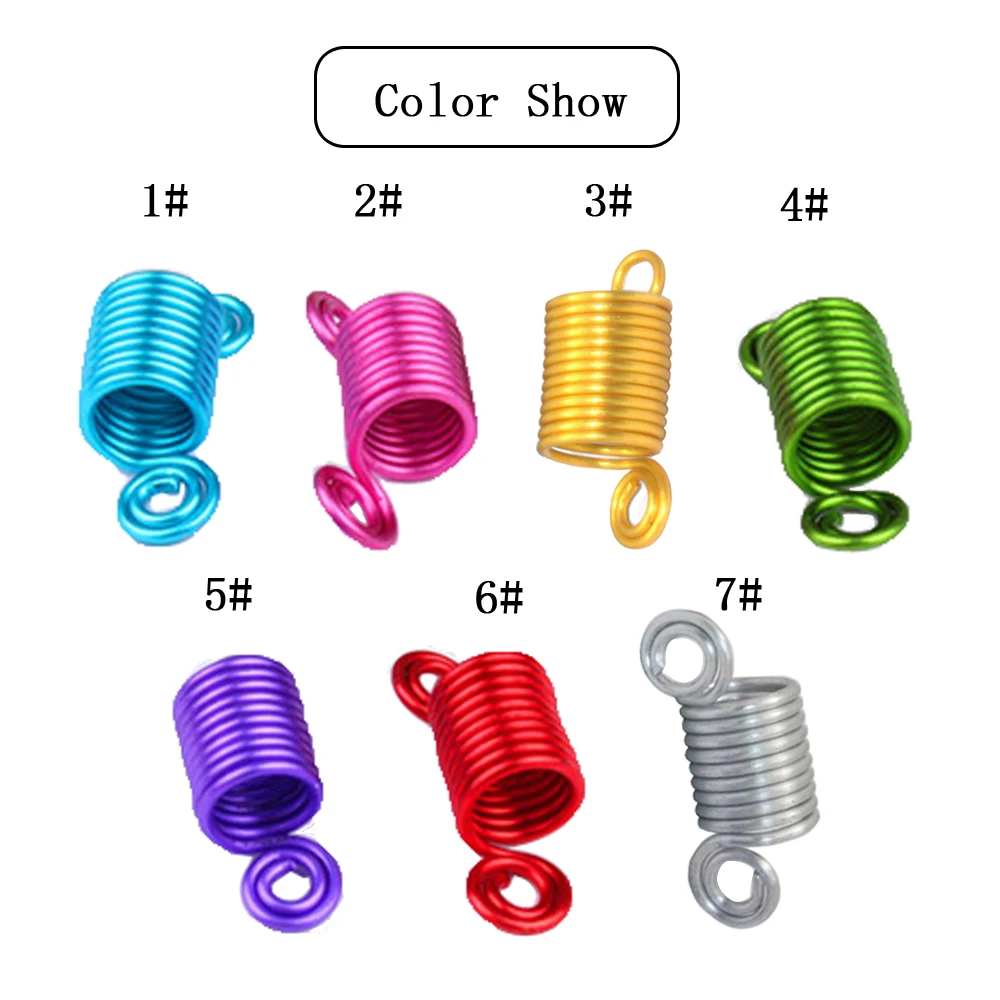 New Star Hair Braid Dreadlock Beads Cuffs Clips Braid Spiral For Braid Hair Extension Accessories For Fashion Girls Add Party