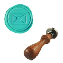 Mdlg Винтаж сердце любовь письмо конверт индивидуальный логотип свадебные приглашения Воск уплотнительное штамп палисандр ручки комплект