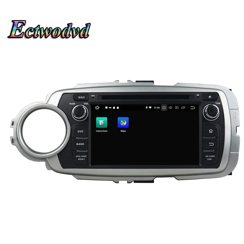 Flash Deal Ectwodvd Octa Core 4G RAM 64G ROM Android 9.0 Car Multimedia DVD Player GPS HeadUnit For Toyota Yaris 2012 2013 Left 3