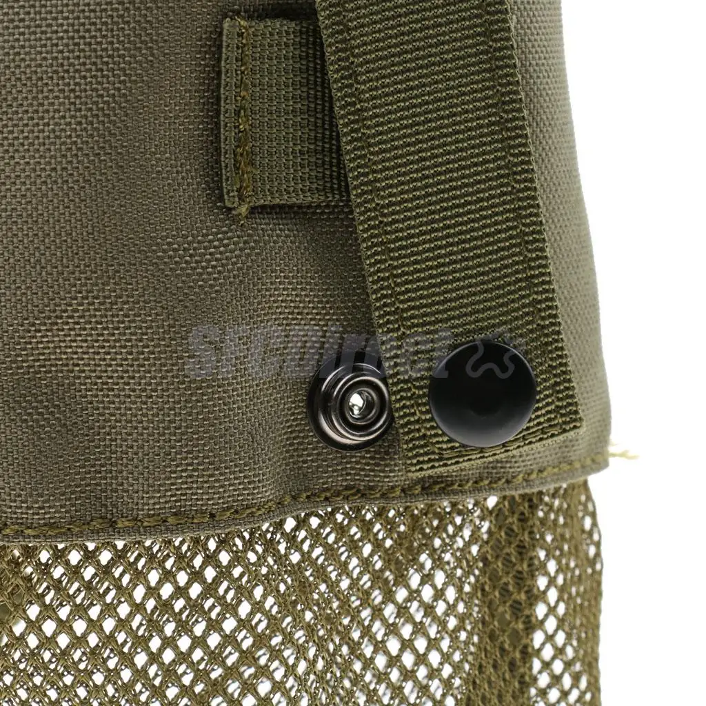 Outdoor Foldable Mesh Water Bottle Carrier Drinking Bottle Pouch Molle Bag Holder for Hunting Fishing Vest Belt