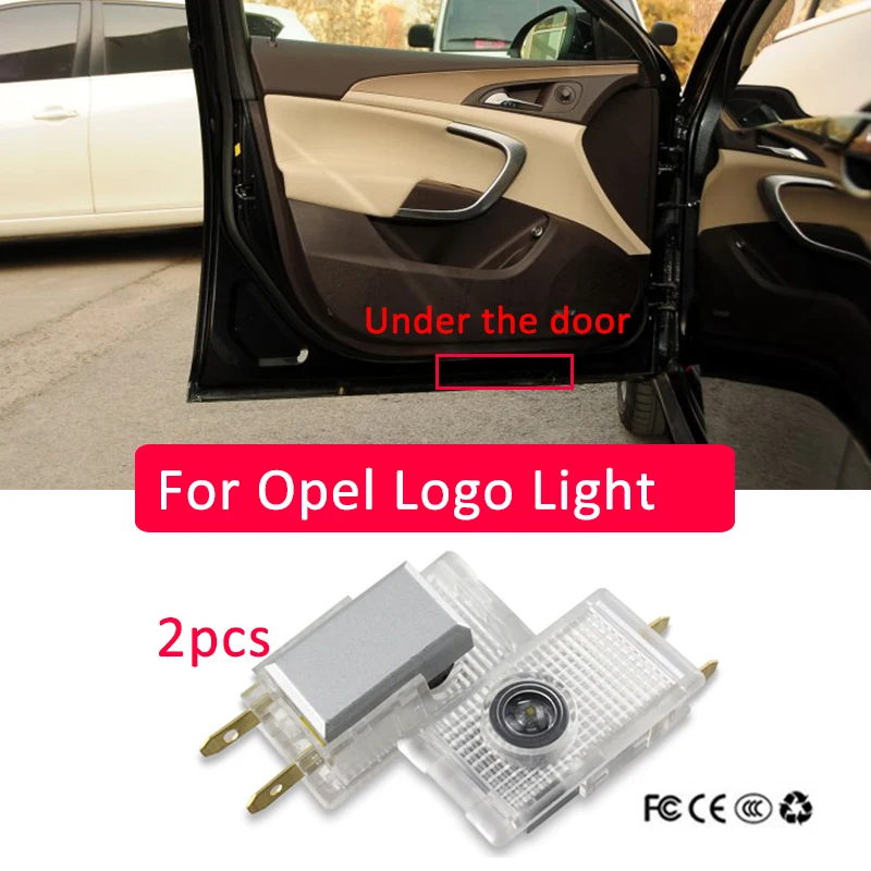 2pcs For Opel Insignia Led Car Door Logo Laser Projector Light styling V emblem light Ghost Shadow Lamp Accessories | Автомобили и