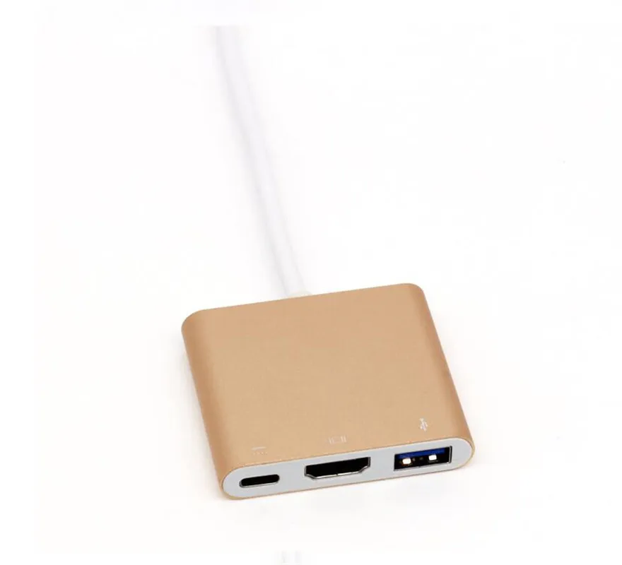 50 шт. 3 в 1 USB хаб Тип C USB 3,1 C PD USB-C 4 K* 2 K 1080 p HDMI USB3.0 USB 3,0 адаптер для Apple Macbook