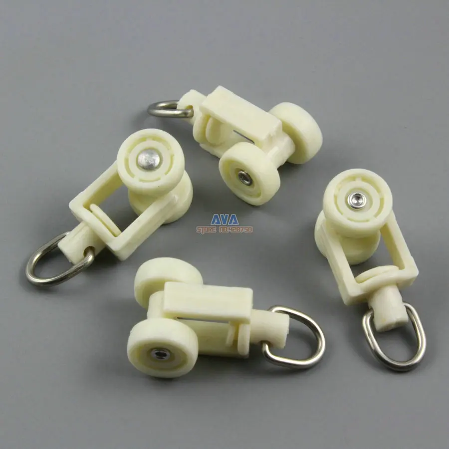 100 Pieces Curtain Track Roller Curtain Track Slide Gliders 15x30mm