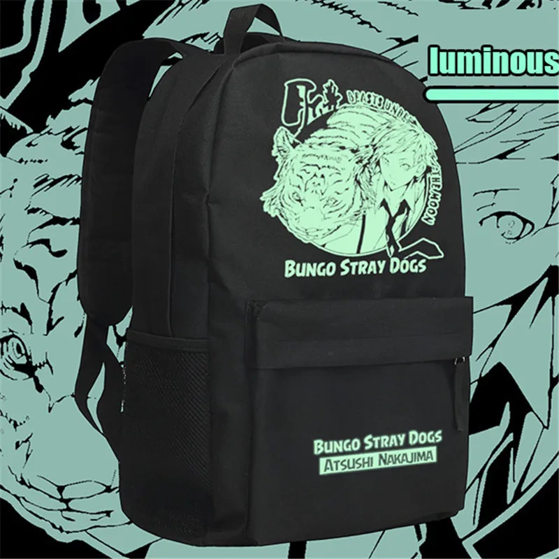 Anime bungou Perros mochila escolar libro Bolsas para adolescentes casual Travel mochila