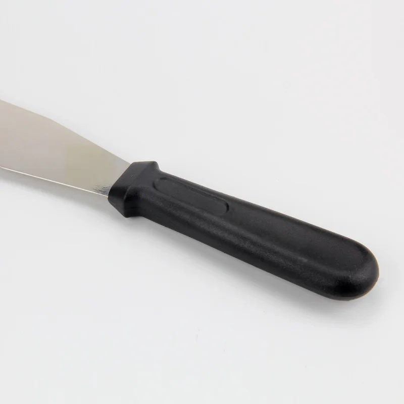8 шт./лот) FDA высокое качество нержавеющая сталь 1" прямой шпатель с пластиковой ручкой