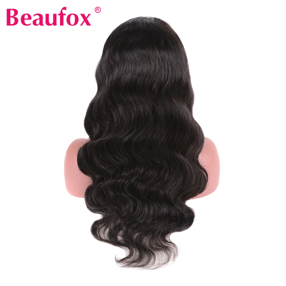 Beaufox 13*4 Body Wave Lace Front Human Hair Wigs Brazilian Lace Front Wigs Pre Plucked Free Part Remy