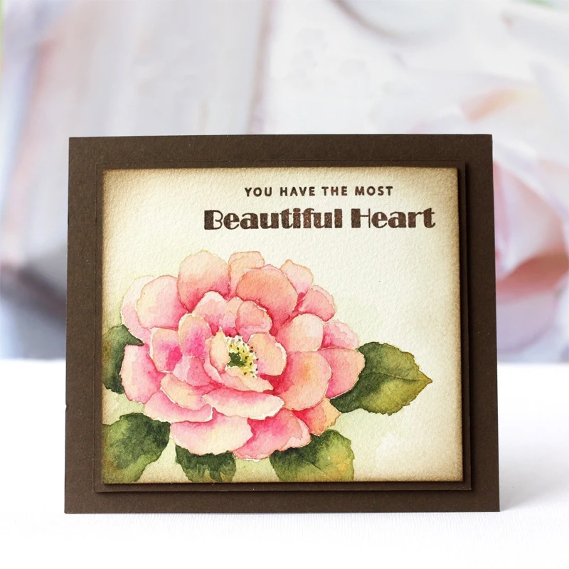 

Beautiful Big Flower Clear Stamps Set for DIY Scrapbooking Ablum DIY Craft Decor New 2019 Transparent Stempels Silicone Seal
