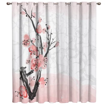 

Pink Cherry Blossoms Flower Window Curtains Dark Curtain Lights Bathroom Decor Outdoor Bedroom Indoor Decor Kids Curtain