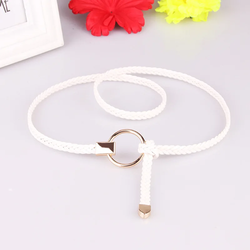 style 2 white Тонкие ремни из искусственной кожи для женщин, яркие цвета, Женские поясные ремни, женское платье, ремень, пояс, femme cinturones para mujer - Цвет: style 2 white
