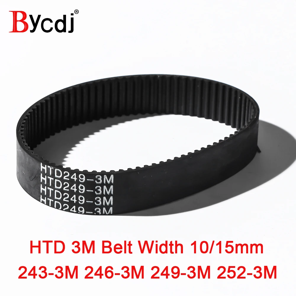 

Arc HTD 3M Timing belt C= 243 246 249 252 width 10/15mm Teeth 81 82 83 84 HTD3M synchronous pulley 243-3M 246-3M 249-3M 252-3M