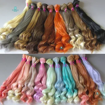 

1pcs 20cm*100CM natural heavy curls wigs/hair For 1/3 1/4 1/6 BJD/SD doll accessories