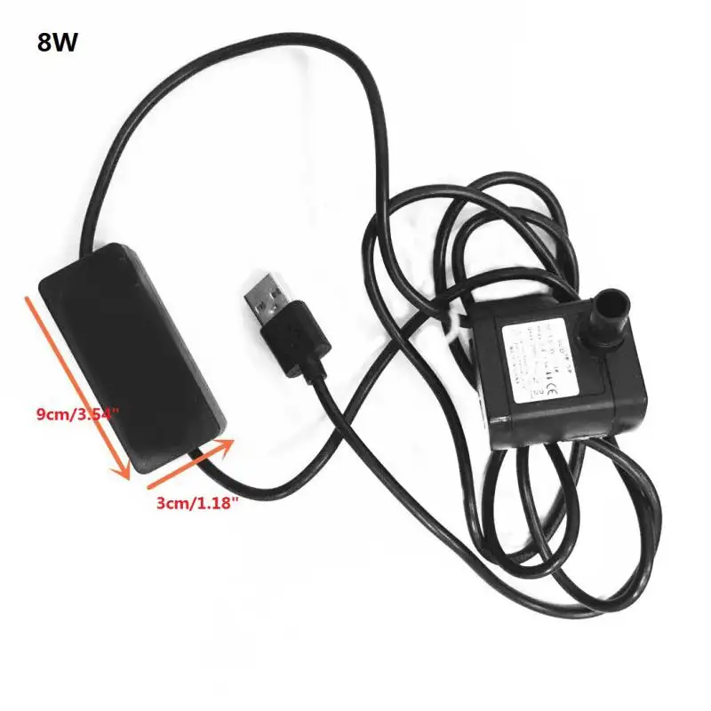 2/3/4/5/6/8 Вт USB любимчик Замена насос крайне низкий уровень шума погружной водяной насос для пруда Аквариум Фонтан воды кота - Цвет: W6