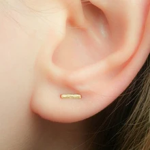 PINJEAS ручной работы бар креативные u-образные Двойные серьги с отверстием для ушей серьги-гвоздики для женщин Минималистичная проволочная Упаковка Ювелирные изделия Подарки