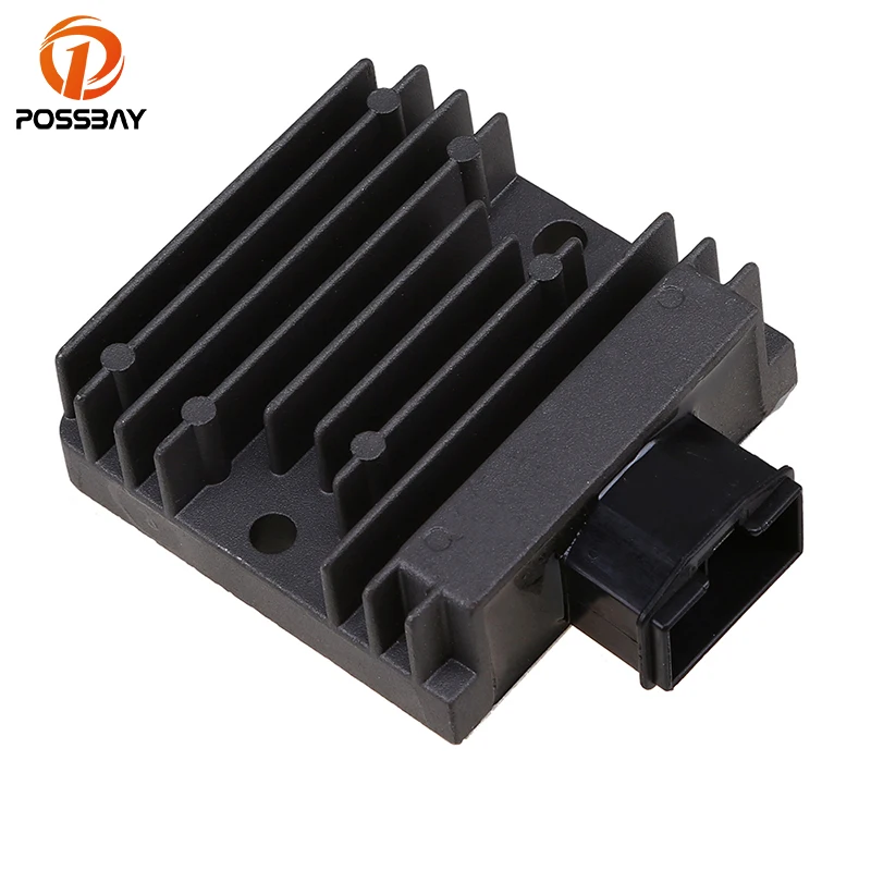 POSSBAY Black Motorcycle Voltage Regulator Rectifier fit for Honda