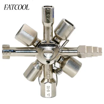 

FATCOOL 10 in 1 Multifunction Electrician Plumber Utility Cross Switch Wrench Universal Key wrench tools