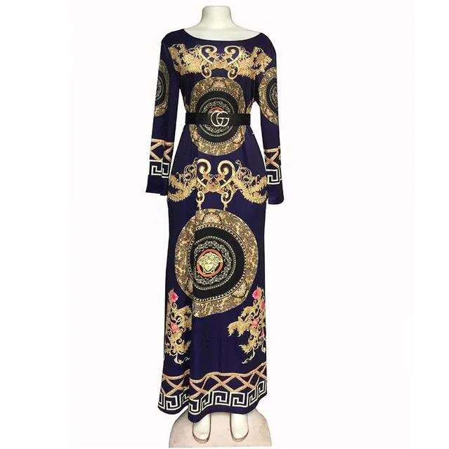 2019 New African Dresses for Women Traditional Dashiki Print Patterns Bazin Riche Fashion Long Robe African Clothing Oversize