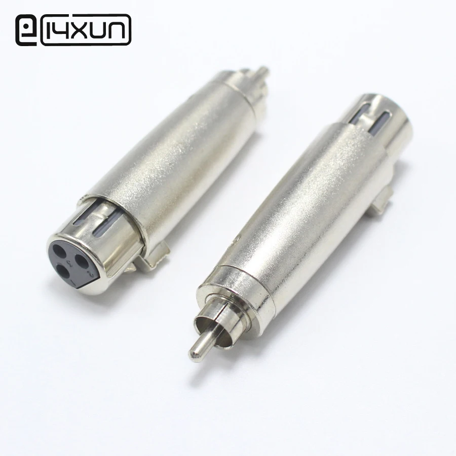 

EClyxun 1pcs RCA Male Plug to XLR 3Pin Female jack AV Audio Connector MIC Plug Socket Karaoke Speaker Adapter
