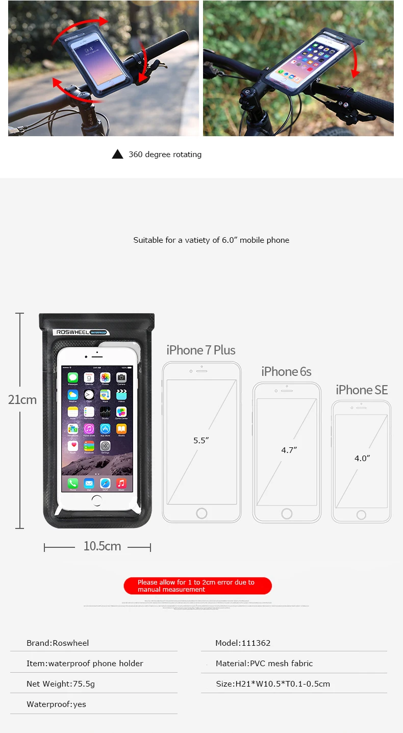 Excellent Roswheel Dry Series Full Waterproof Bike Bicycle Cycling Saddle Pannier Rear Seat Handlebar Bag Trunk Phone Case Holder 17