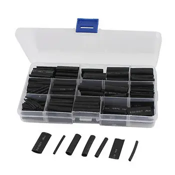 

355pcs 11 Size Black Heat Shrink Tube Sleeving Wrap Wire Kit 2:1