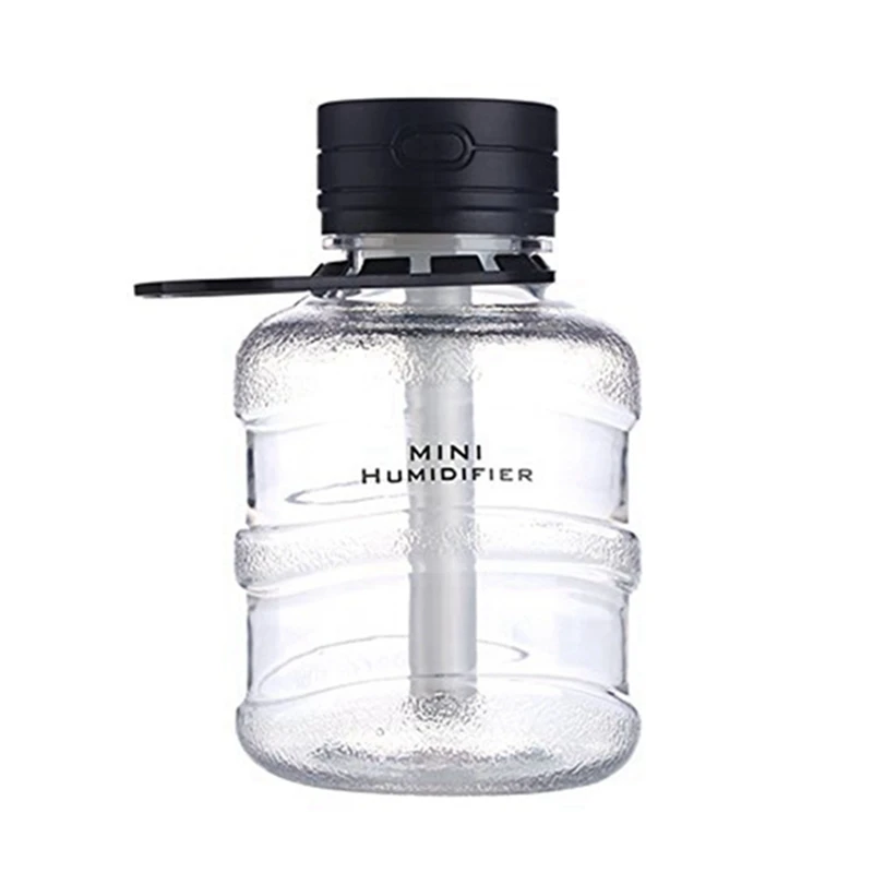 

300ml Bucket humidifier,Desk Humidifier LED Night Light Cool Mist Humidifier with Timed auto shutdown for Office Home Car Baby