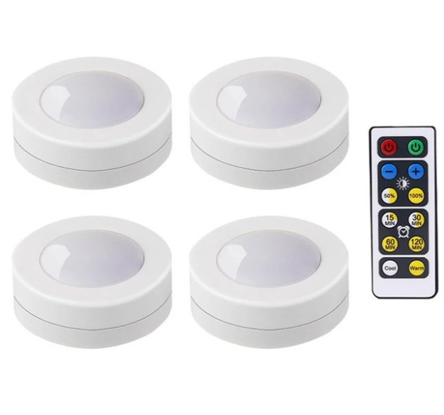 1Controller 4Lamp Светильник для шкафа, беспроводной, с регулируемой яркостью, сенсорный датчик, двойной цвет, светодиодный, ночные лампы, батарея, дистанционное управление, подходит для кухни, лестницы - Цвет: 1Controller 4Lamp