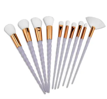 

10pcs Unicorn Makeup Brushes Set Foundation Brushes Portable Makeup Brush Cosmetic Tools Base Foundation Powder Blush / 50sets