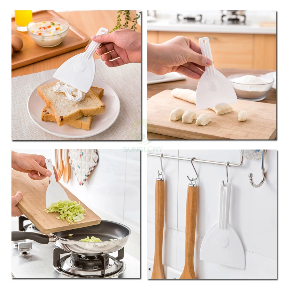 Silicone Butter Scraper Cake Cream Spatula for Cake Smoother Icing Frosting Spreader Fondant Pastry Mold Decorating Tools