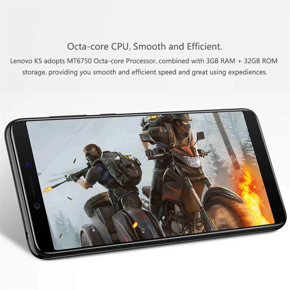 Lenovo K5 K350t Phone Global Version Smartphone Android Mobile Phone 3GB 32GB Octa-core 5.7 Inch Fingerprint 13MP