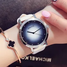 GIMTO Casual Coloré Robe Femmes Montres Pour Filles Quartz Montre Bracelet En Cuir Montre-Bracelet Femmes de Montre De Luxe Marque Montre Femmes