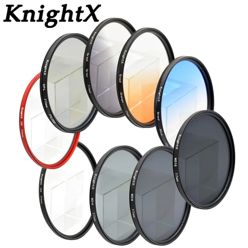 KnightX ND FLD CPL  Color Lens Filter for Canon nikon D5300 D5600 d3200 550D 600D 650D 1100D 6D 49MM 52MM 55MM 58MM 67MM 77MM