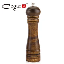 Klassische Eiche Holz Pfeffer Gewürzmühle Hand Salz Korn Malt Gewürz und Pfeffer 8 zoll Holzschleifer für Küche werkzeuge