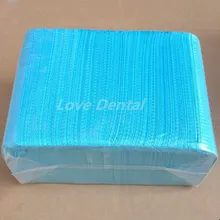 125 pièces/pk 3 Plis Bleu Bavoirs Patients Dentaires Taille: 13 ''x 18''