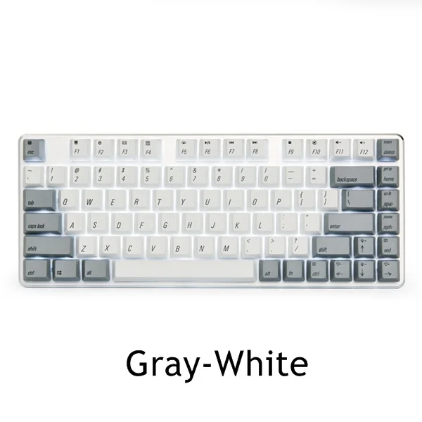 Magicforce 82 ключ PBT сублимации издание антипризрак USB проводной белый подсветкой эргономичная механическая клавиатура Gateron переключатели - Цвет: Gray-White