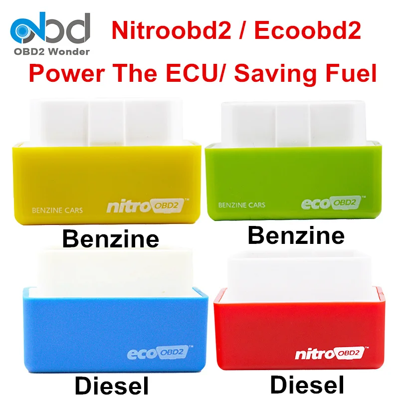 

2019 New Nitro OBD2 Benzine Diesel Chip Tuning Box Nitroobd2 ECO OBD2 Gasoline Plug Drive Flash ECU More Power Torque Save Fuel