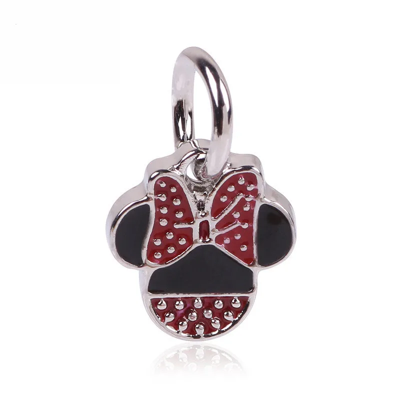 Микки Минни Маус любовь кулон с подвеской fit Pandora браслет или ожерелье с шармами DIY женские ювелирные изделия - Цвет: B002(3)