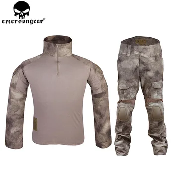 

EMERSONGEAR BDU Combat Suit Camouflage Uniform Tactical Shirt Pants with Elbow Knee Pads Paintball Outdoor Hunting Atacs EM6912