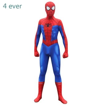 

Halloween Costume Spider Man Into The Spider-Verse Peter Parke Costume Zentai Spiderman Suit Superhero Pattern Bodysuit