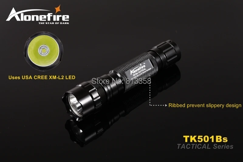 Alonefire tk501bs тактический серии CREE XM-L2 LED 1/3/5 режима Профессиональные фонарик Свет-1