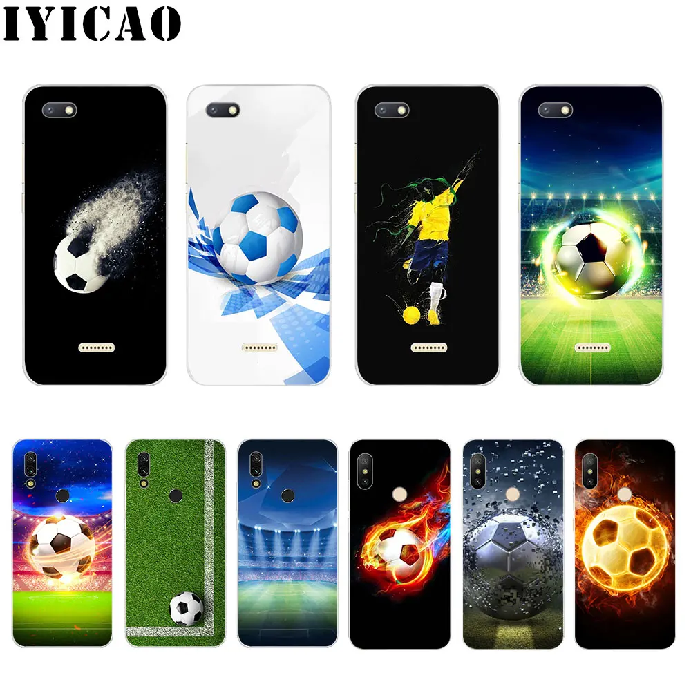IYICAO Flaming Football Hard Case for Xiaomi Redmi Note 3 4 5 6 7 Pro 5A Prime Cover | Мобильные телефоны и аксессуары