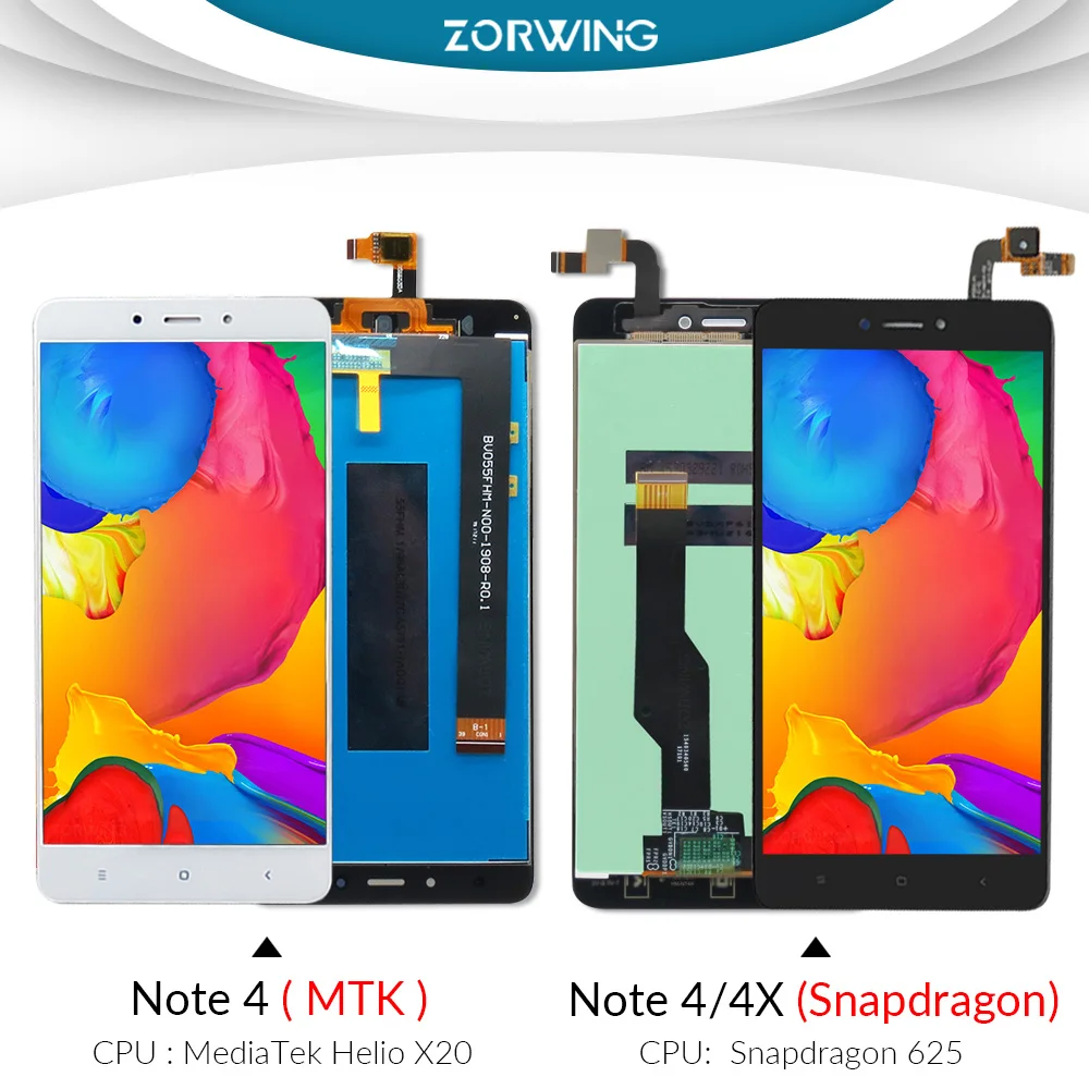 AAA для xiaomi redmi note 4 Mediatek helio X20 ЖК-дисплей дигитайзер 4X Global Snapdragon 625 ЖК-сенсорный