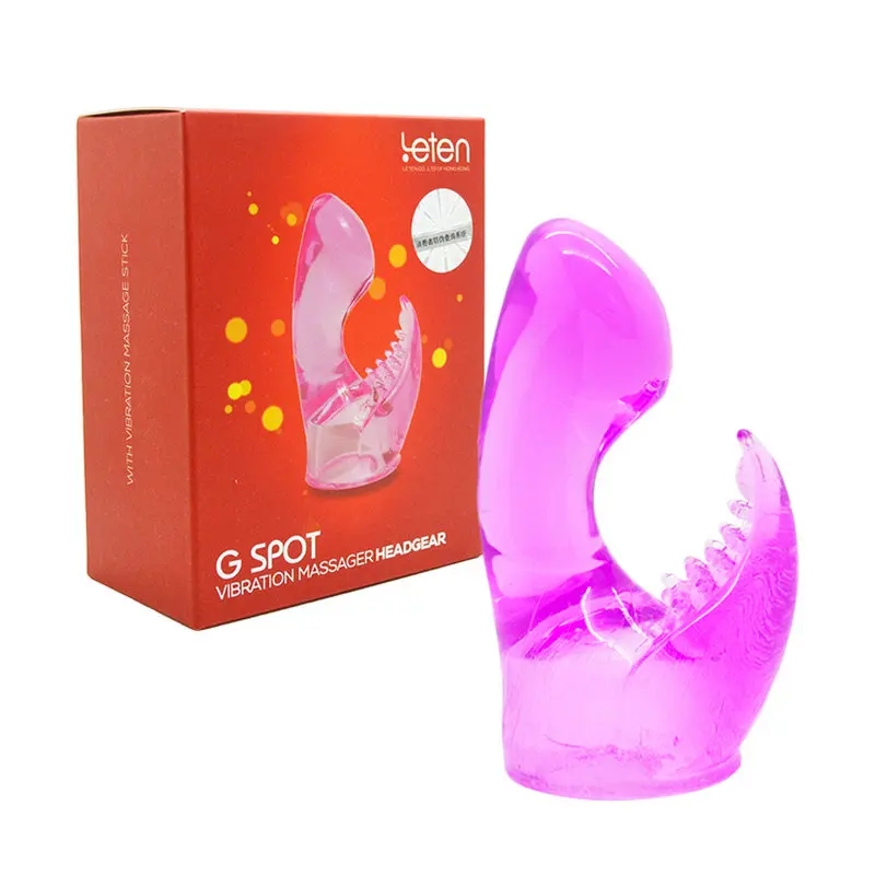 

Leten Stunning Soft Touch Shark Teeth G-Spot Stimulating Headgear for AV Magic Wand Massager, Sex Toys Erotic Aid Massager
