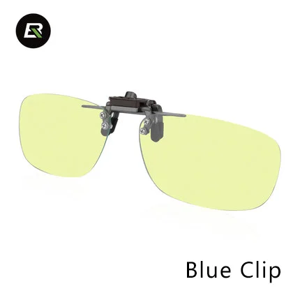 ROCKBROS велосипедные поляризованные очки с синим зажимом для близорукости, рыбалки, вождения, ночного видения, очки для велоспорта, очки унисекс для езды на велосипеде - Цвет: Blue clip