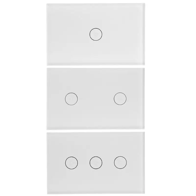 

1/2/3Gang Smart WiFi Light Wall Touch Switch Panel Home Remote Control Alexa Wall Touch Switch Panel,AC 110-240V 50/60Hz