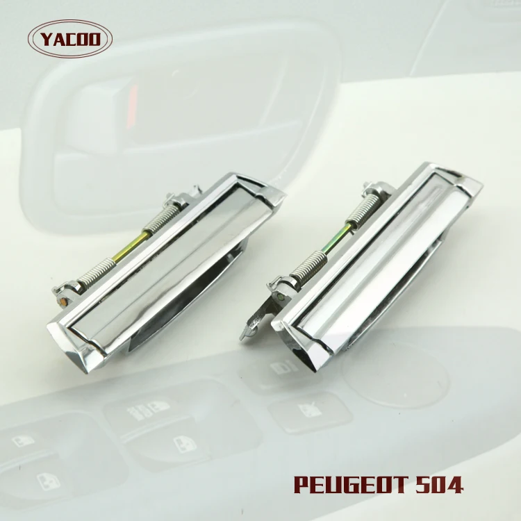 

EXTERIO RDOOR HANDLE OUT DOOR HANDLE OUTSIDE DOOR HANDLE FOR PEUGEOT 504 OEM:9101-43LH 9101-44RH METAL CHROME