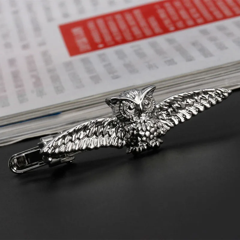 

Drop&Wholesale Men's Vintage Tie Clip Necktie Bar Clasp Feather Owl Dart Car Hook Nail Tie Clip APR28