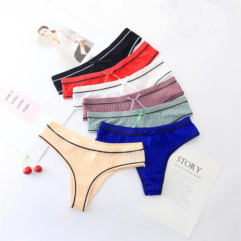 Breathable Women Briefs Womens Low Rise Cute Underwear Plus Size Panties Women Soft Cotton Crotch Panties Thong For Women 29 (17)